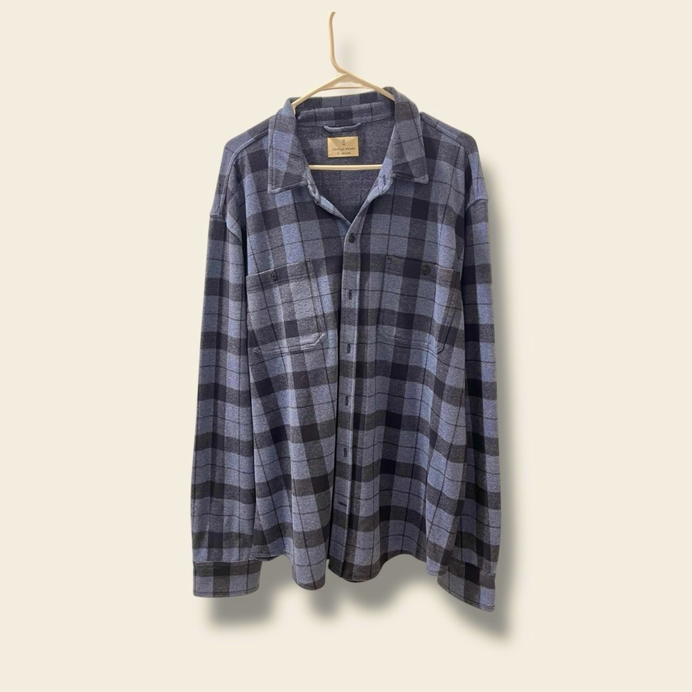 Men's Blue Plaid Shirt